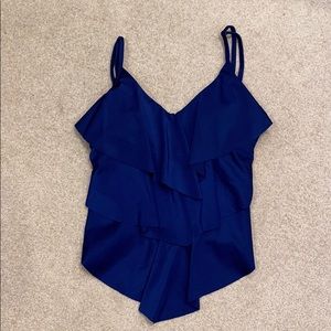 Women’s navy blue bathing suit top
